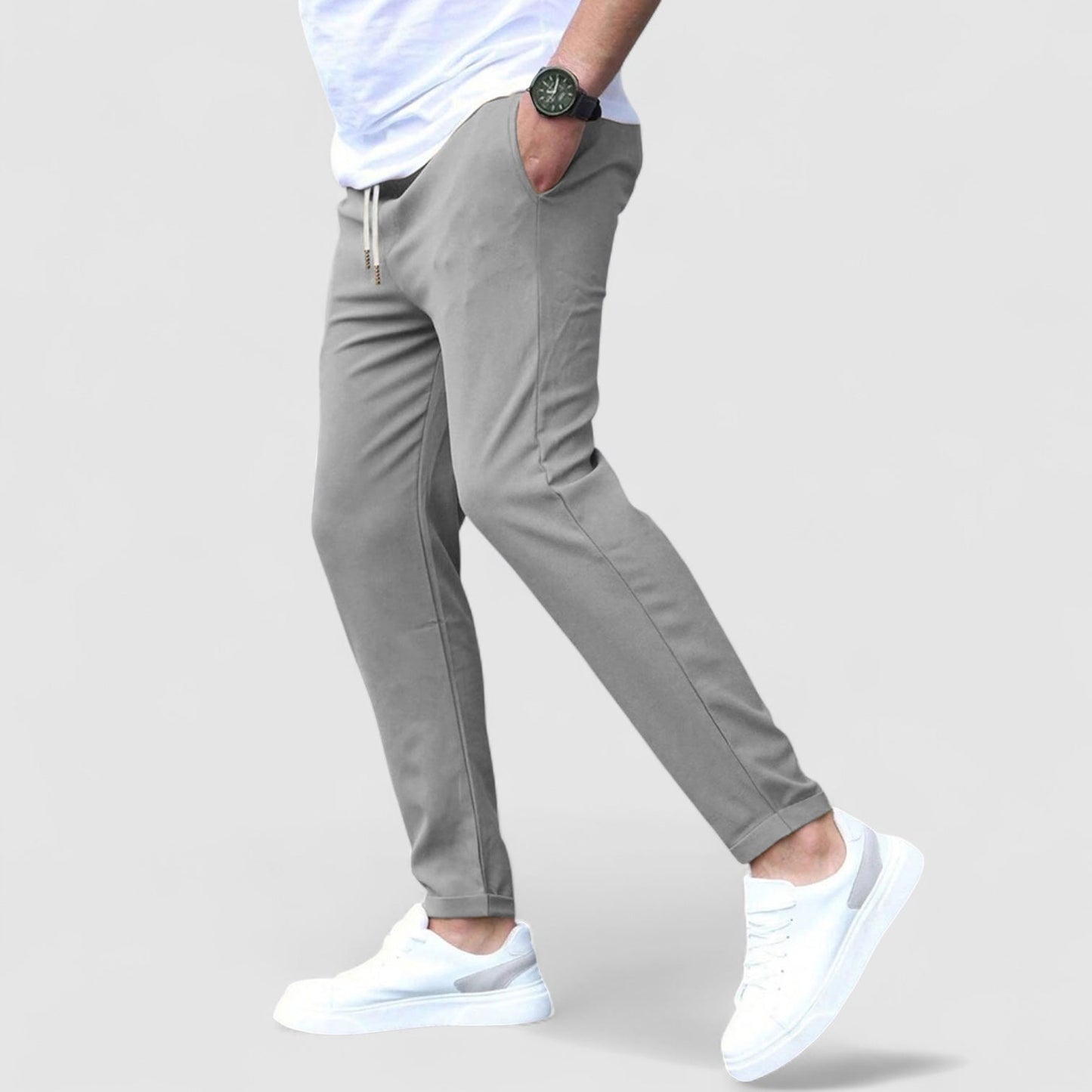 Lucas | Men's Comfortable Adjustable Stretch Trousers with Pockets