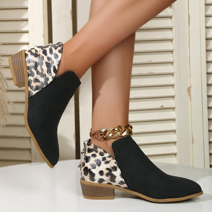 Paola | Women's Cushioned Slip-On Animal Print Boots with Arch Support
