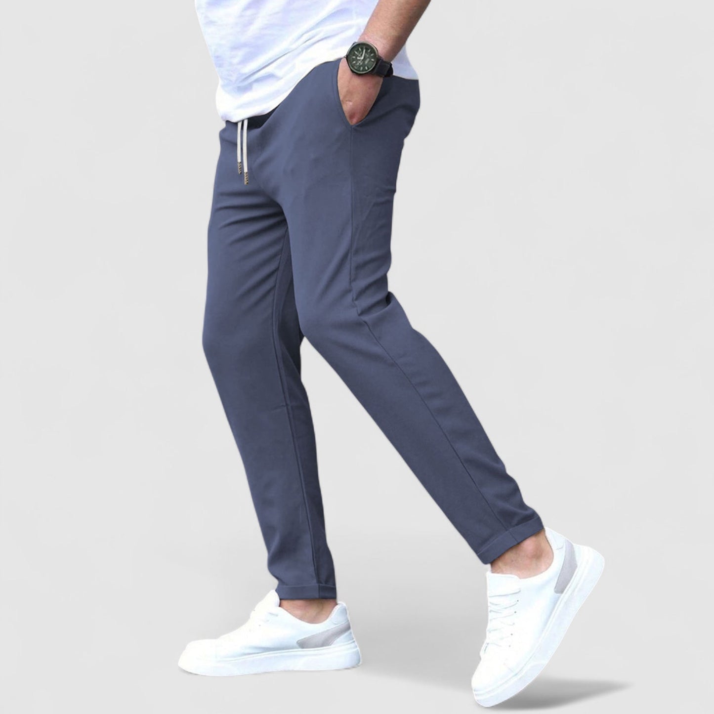 Lucas | Men's Comfortable Adjustable Stretch Trousers with Pockets
