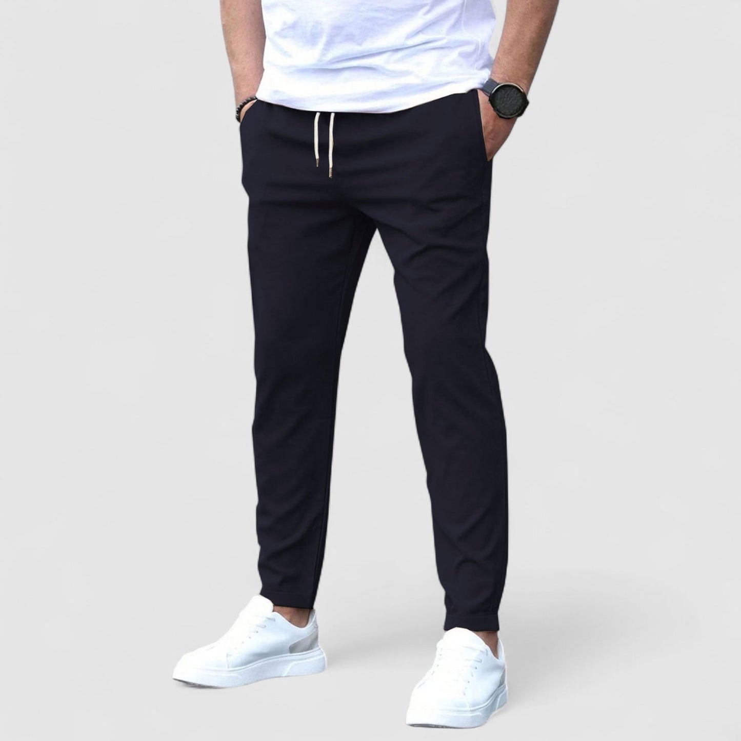 Lucas | Men's Comfortable Adjustable Stretch Trousers with Pockets