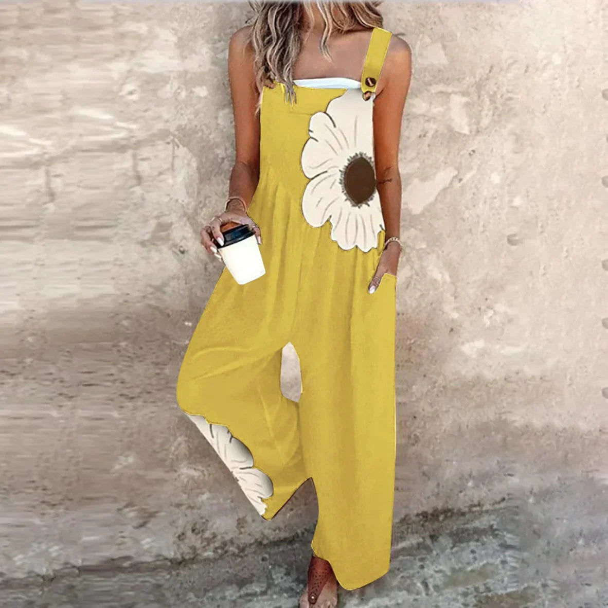 Women's Comfortable Printed Dungarees