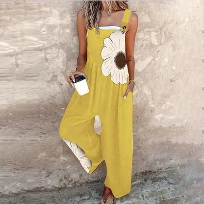 Women's Comfortable Printed Dungarees