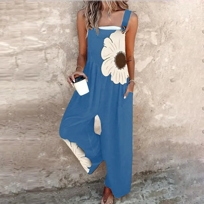 Women's Comfortable Printed Dungarees