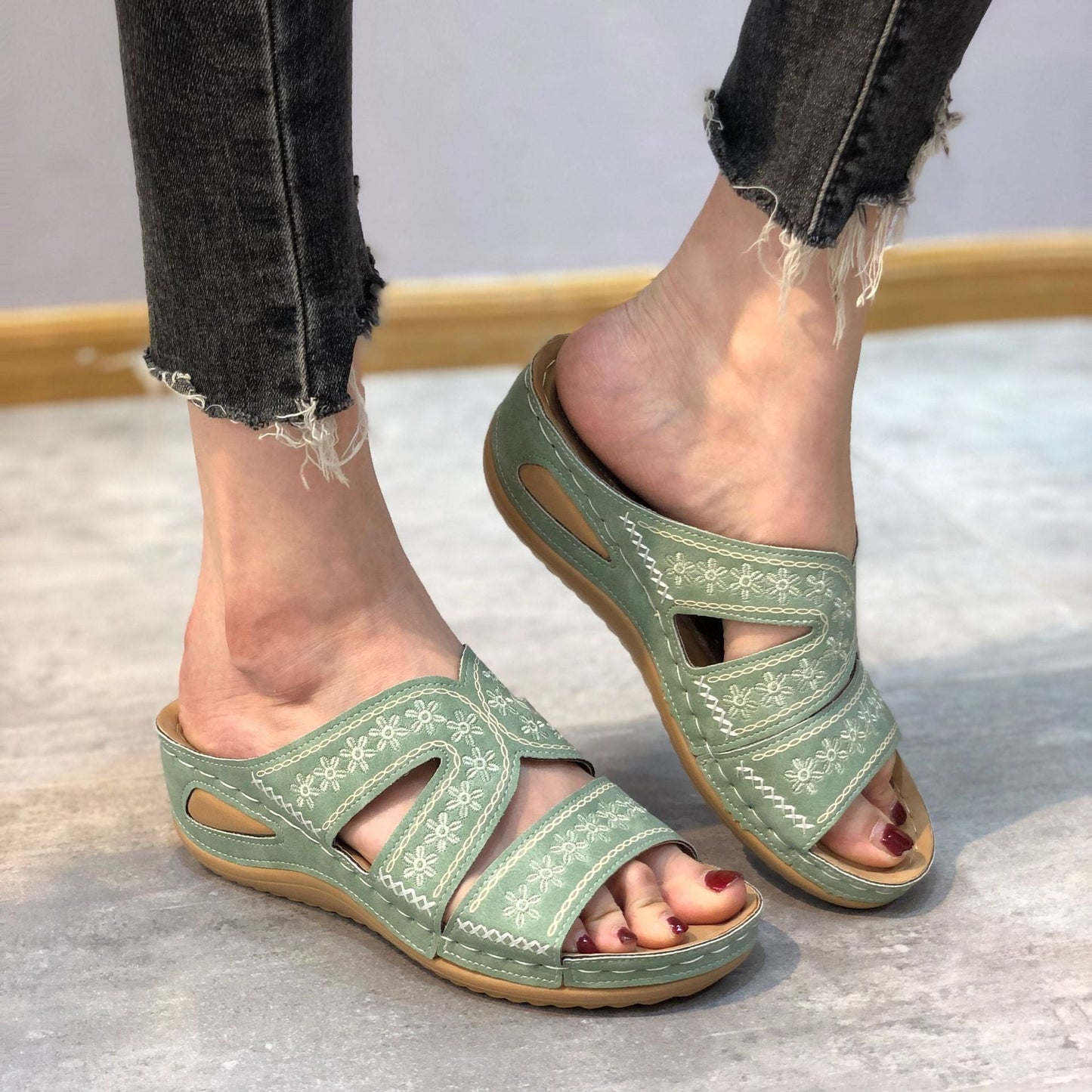 Women's Breathable Open-Toe Sandy's Everyday Comfort Orthopedic Sandals