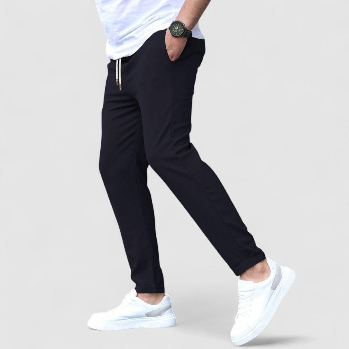 Lucas | Men's Comfortable Adjustable Stretch Trousers with Pockets
