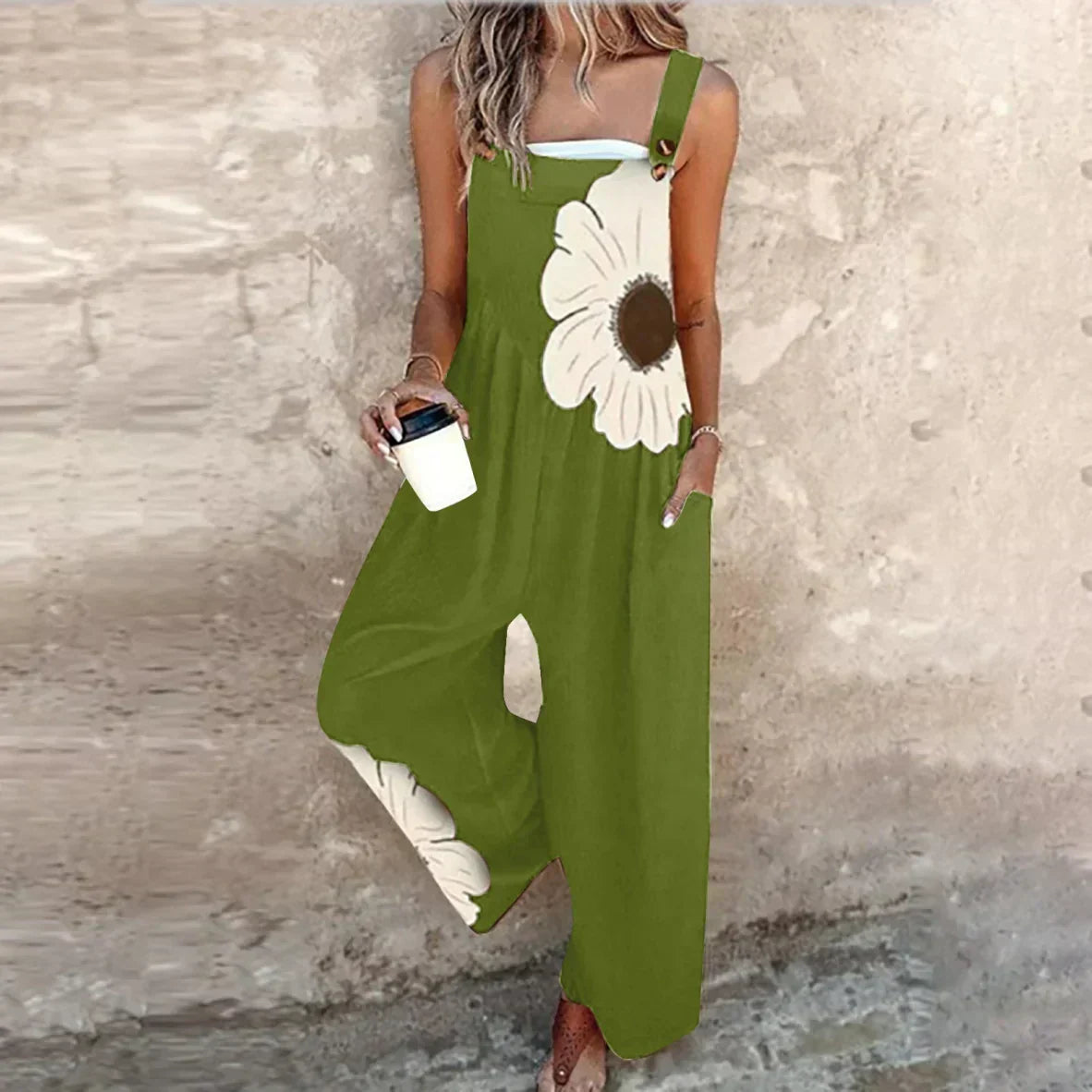 Women's Comfortable Printed Dungarees