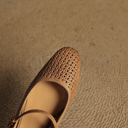 Arlen | Genuine Leather Mary Jane Mules