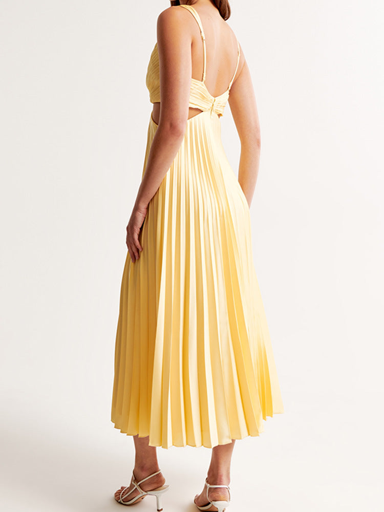 Sarai | Women's Trendy V-Neck Solid Colour Maxi Dress