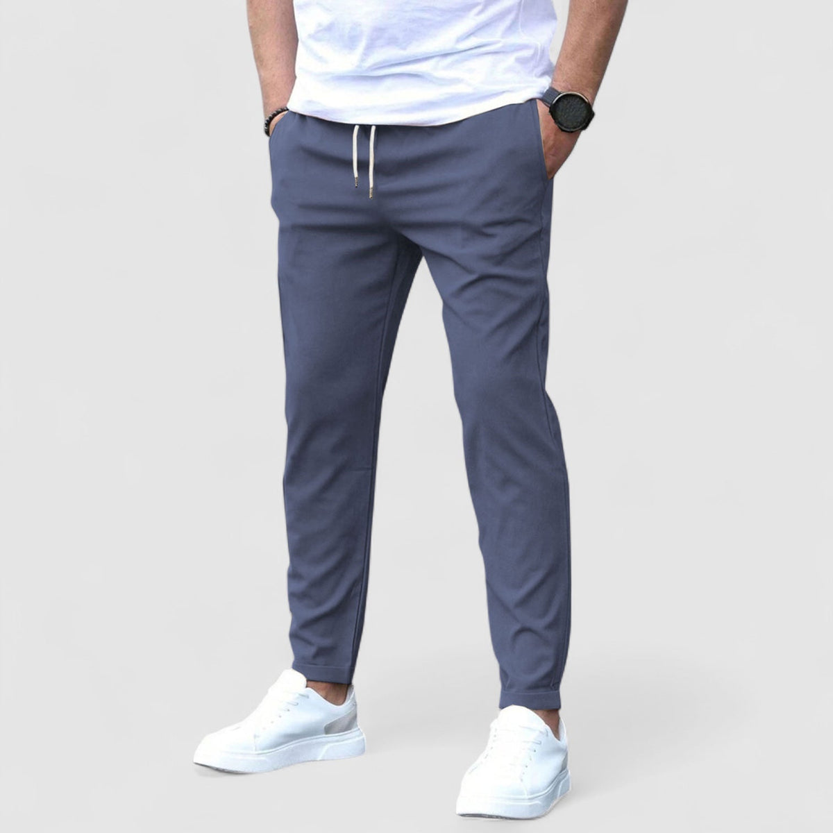 Lucas | Men's Comfortable Adjustable Stretch Trousers with Pockets