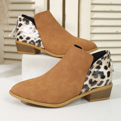 Paola | Women's Cushioned Slip-On Animal Print Boots with Arch Support