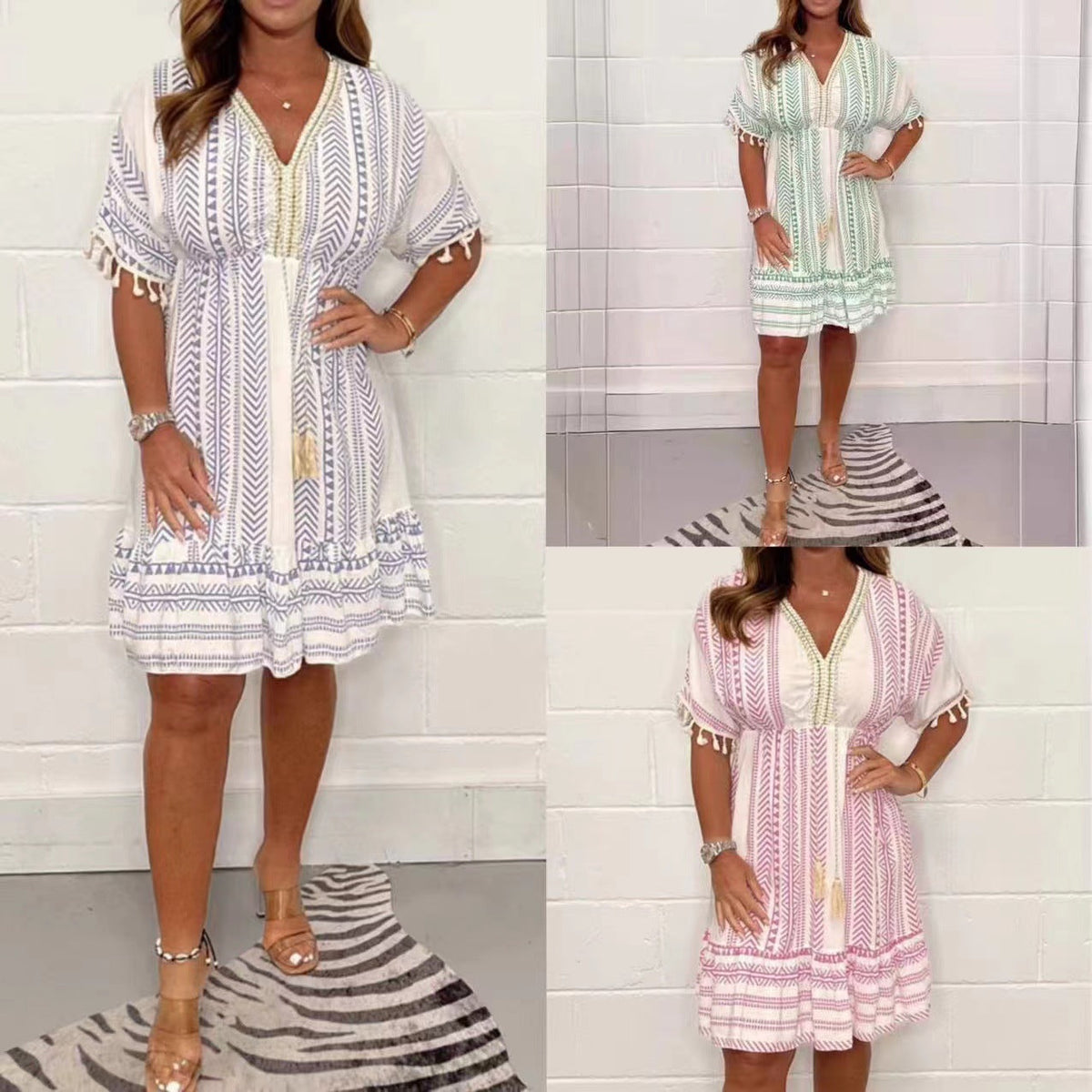 Gail | Women's Vintage Bohemian Midi Dress