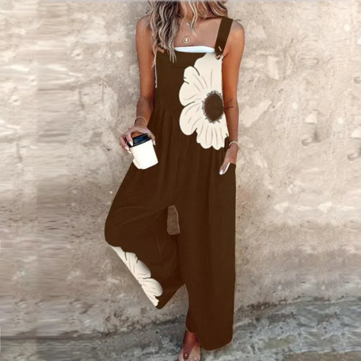 Women's Comfortable Printed Dungarees