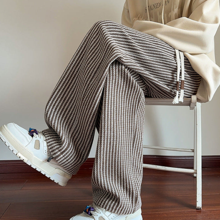 Lamine | Women's Herringbone Sweatpants with Pockets and Drawstring