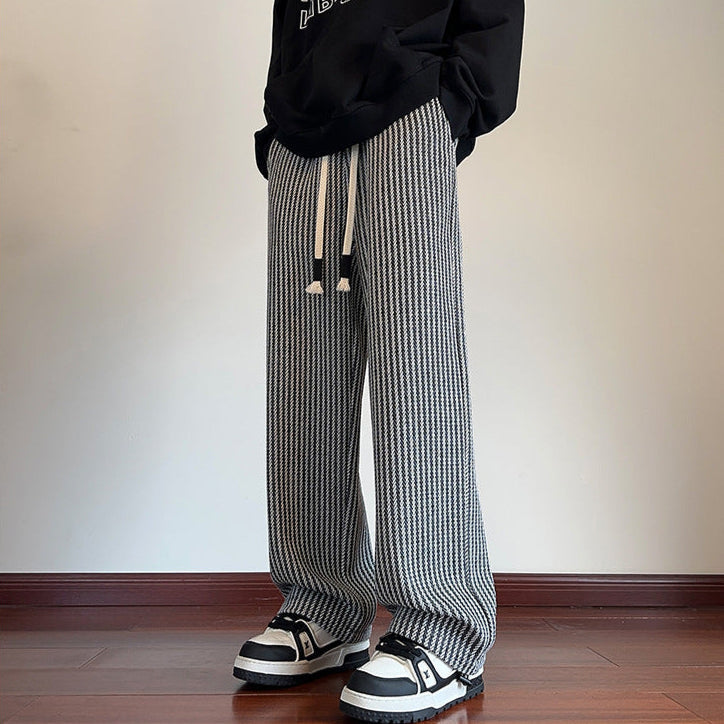 Lamine | Women's Herringbone Sweatpants with Pockets and Drawstring