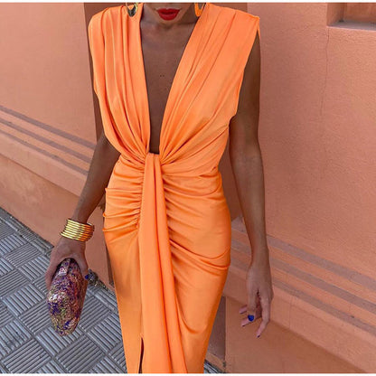 Isabella | Women's Evening Maxi Dress with Deep V-Neck