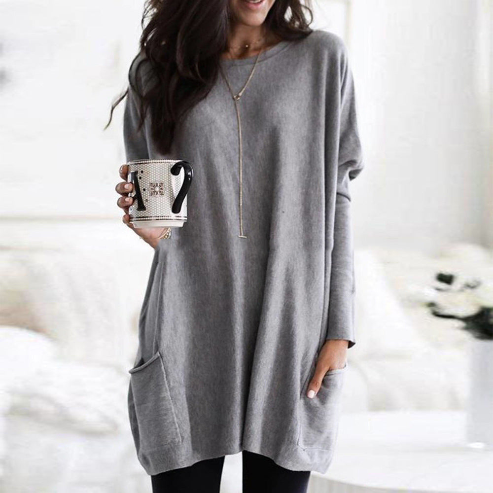 Paris | Women's Longline Relaxed Casual Long Sleeve Lightweight Sweatshirt
