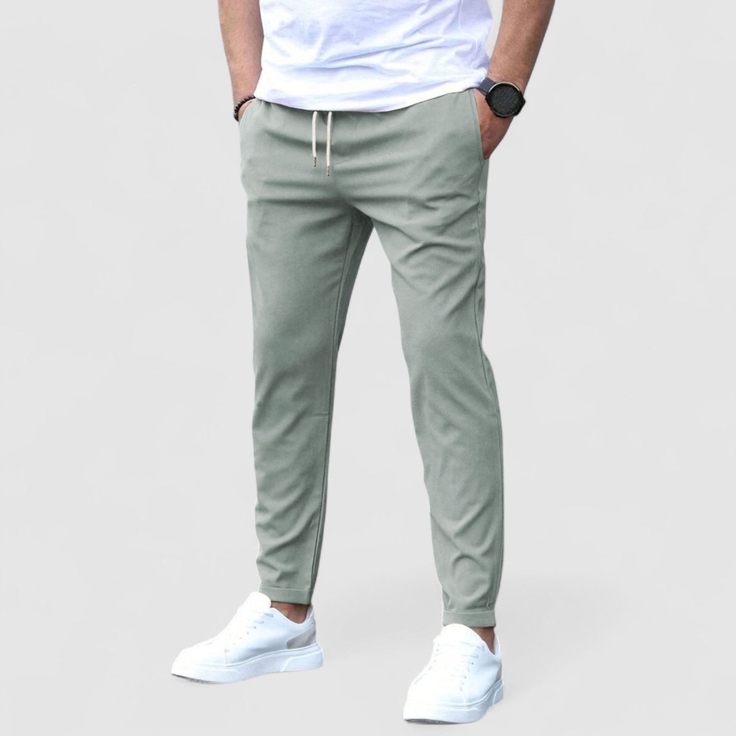 Lucas | Men's Comfortable Adjustable Stretch Trousers with Pockets