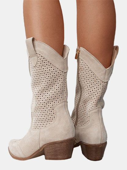 Piper | Women's Cushioned Slip-On Perforated Ankle Boots