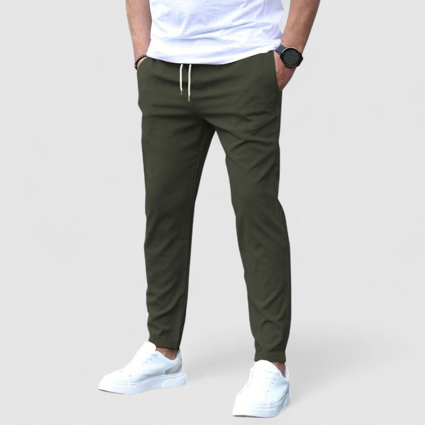 Lucas | Men's Comfortable Adjustable Stretch Trousers with Pockets