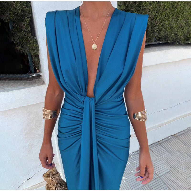 Isabella | Women's Evening Maxi Dress with Deep V-Neck