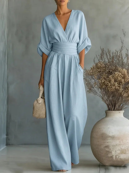 Elira | Essential V-Neck Jumpsuit