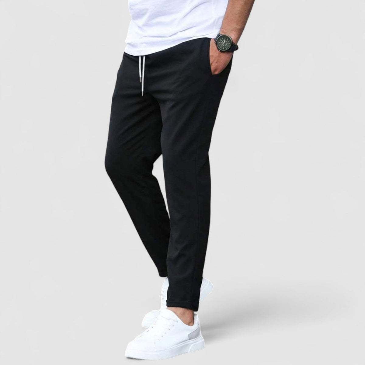 Lucas | Men's Comfortable Adjustable Stretch Trousers with Pockets
