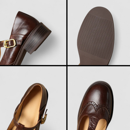 Olyssiah | Women's Cushioned Buckle Orthopedic Mary Jane Shoes