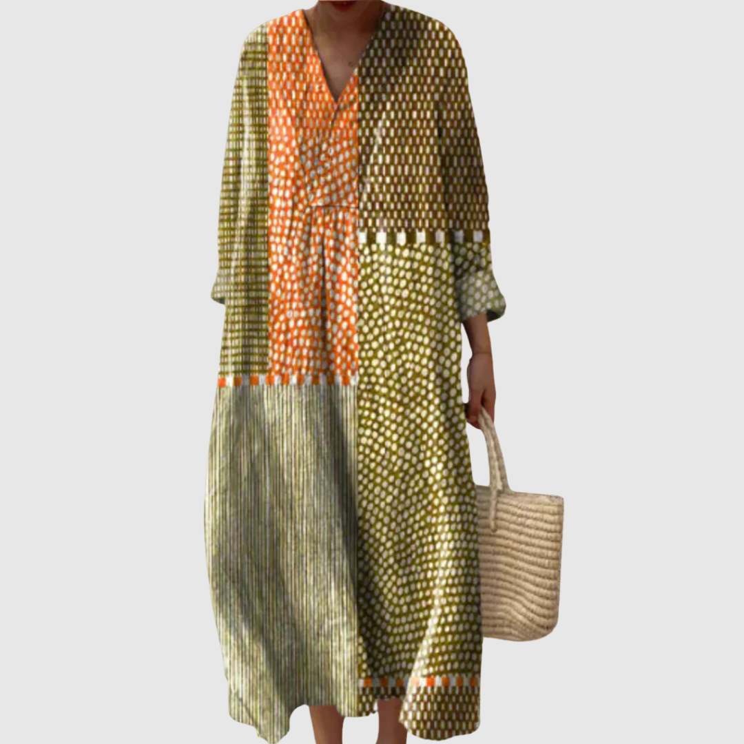Isla | Women's Relaxed Patterned Midi Dress