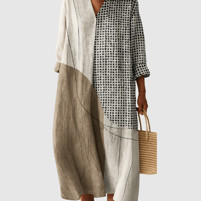 Ruby | Women's Relaxed Stripes Midi Dress
