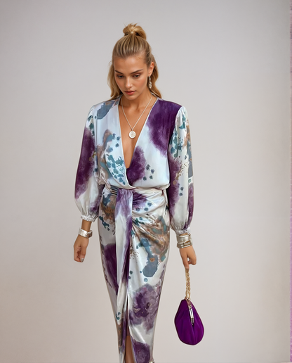 Mirella | Women's Elegant Maxi Dress with Long Sleeve