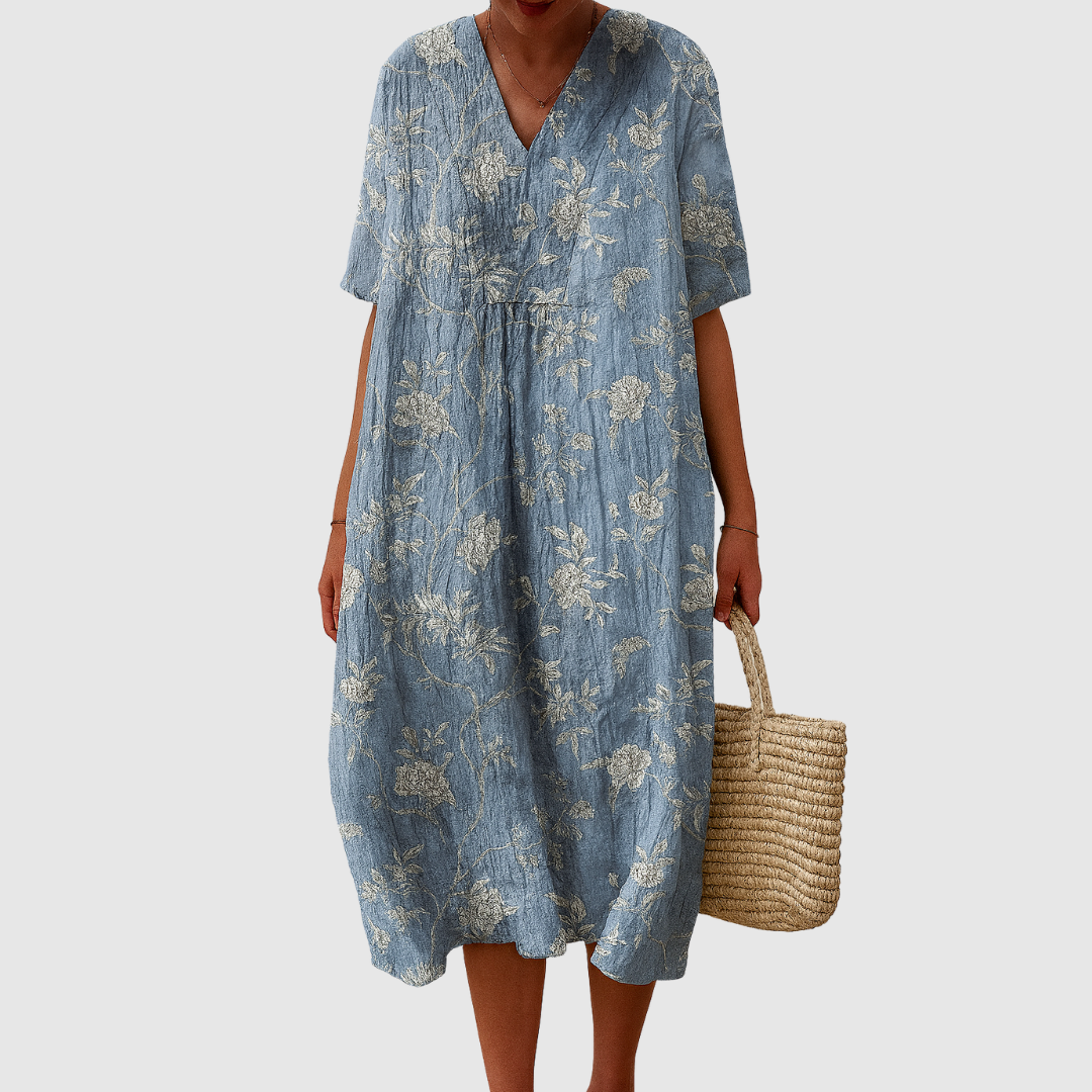 Olivia | Women's Floral Lagoon Midi Dress