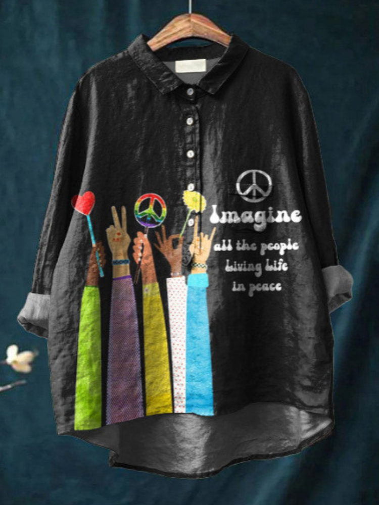 Hippie | Longline Peace Art Shirt