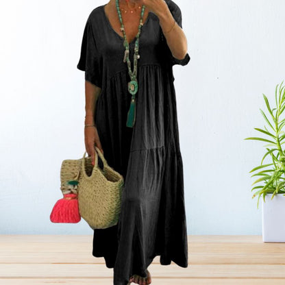 Maelis | Women's Relaxed Maxi Dress with V-Neck