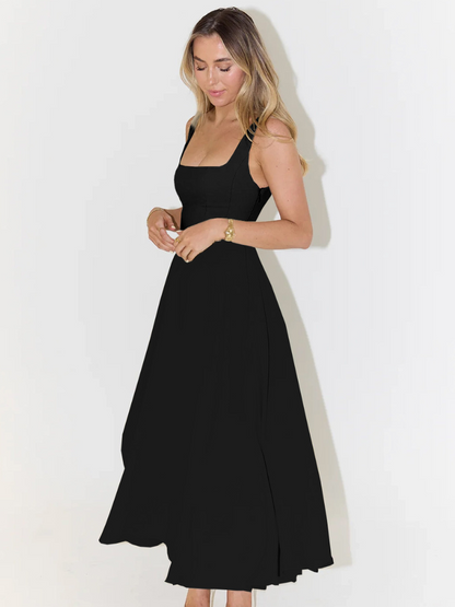 Scarlett | Women's Classic Midi Dress with Square Neck