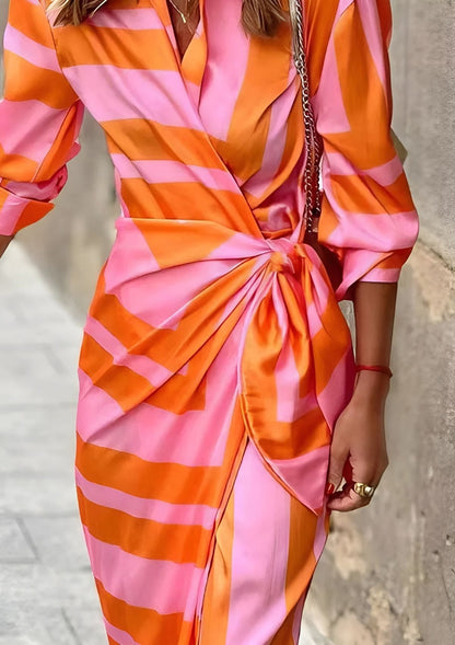 Amalia | Women's Timeless Printed Wrap Maxi Dress