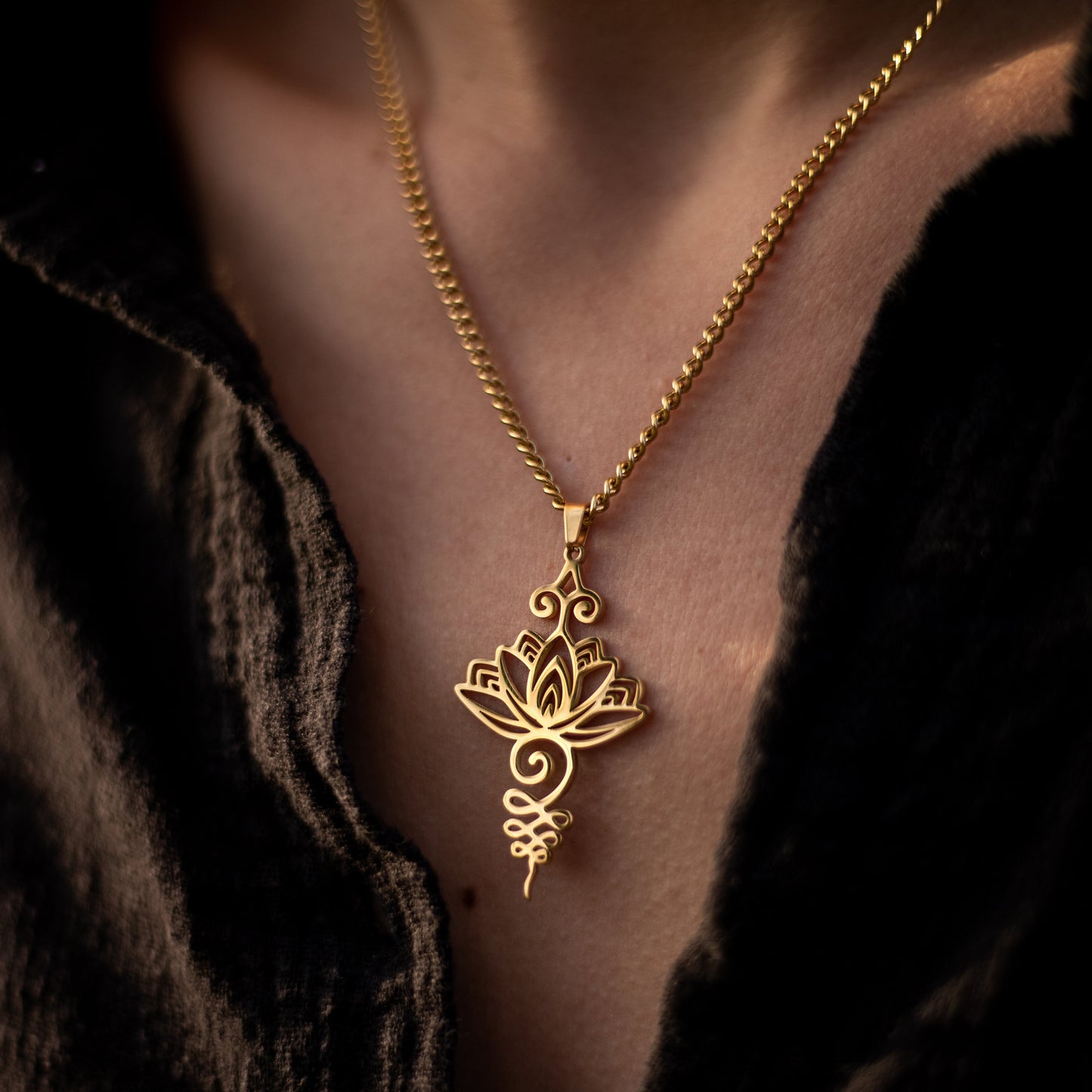 Posira Unalome Lotus Pendulum Pendant