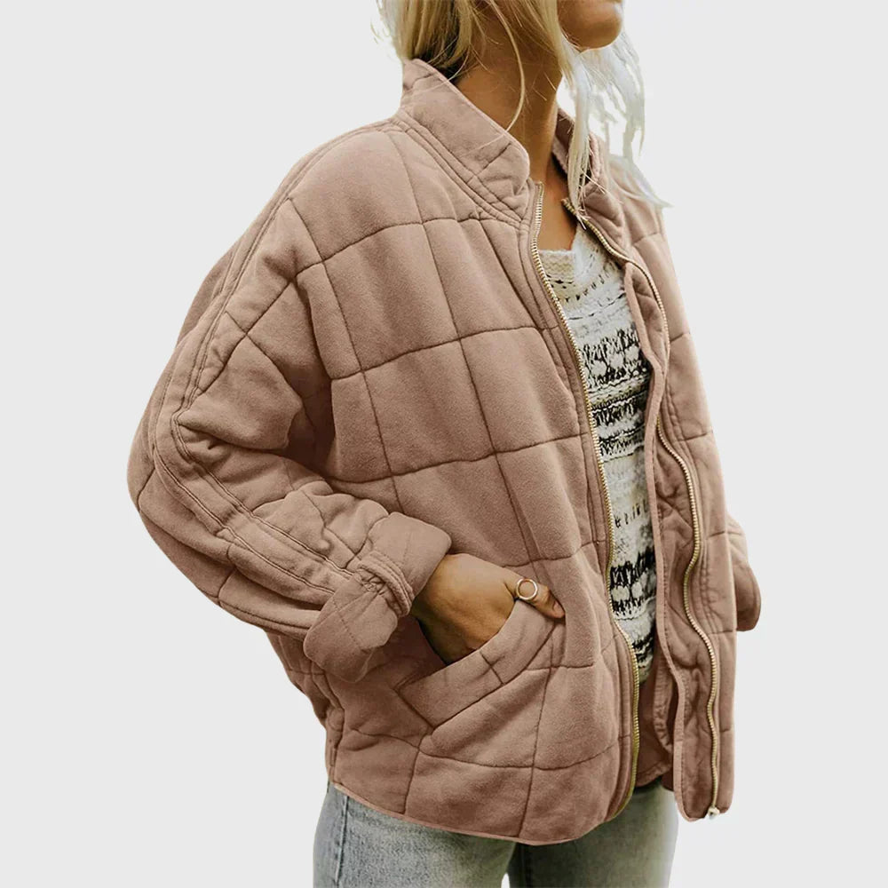 Sloane | Women's Quilted Comfort Jacket with Round Neck and Long Sleeve