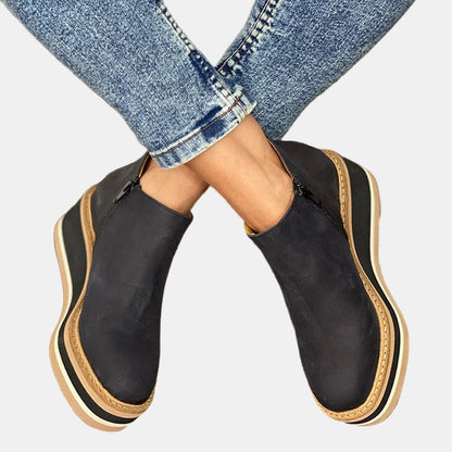 Brooklyn | Women's Cushioned Slip-On Elegant Heeled Ankle Boots