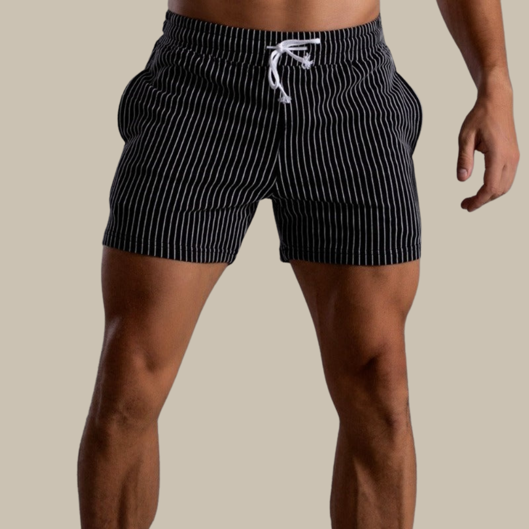 Orion | Men's Striped Shorts with Drawstring