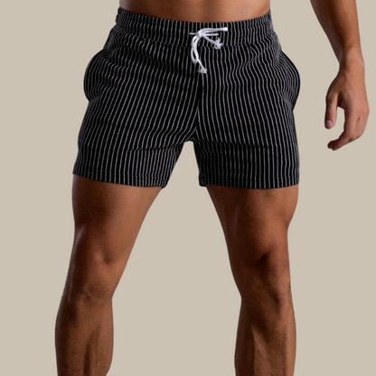 Orion | Men's Striped Shorts with Drawstring