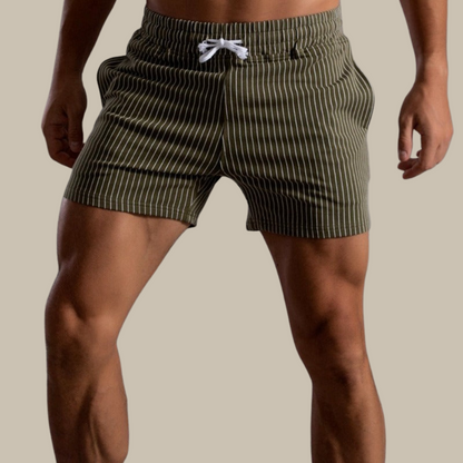 Orion | Men's Striped Shorts with Drawstring