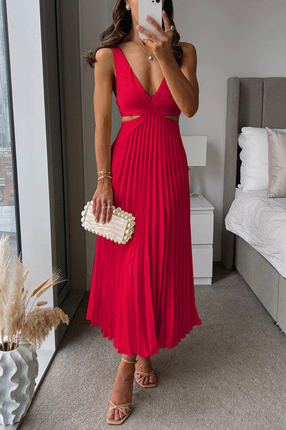 Elsa | Women's Elegant Pleated Maxi Dress