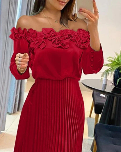 Carina | Women's Stunning Off-Shoulder Maxi Dress