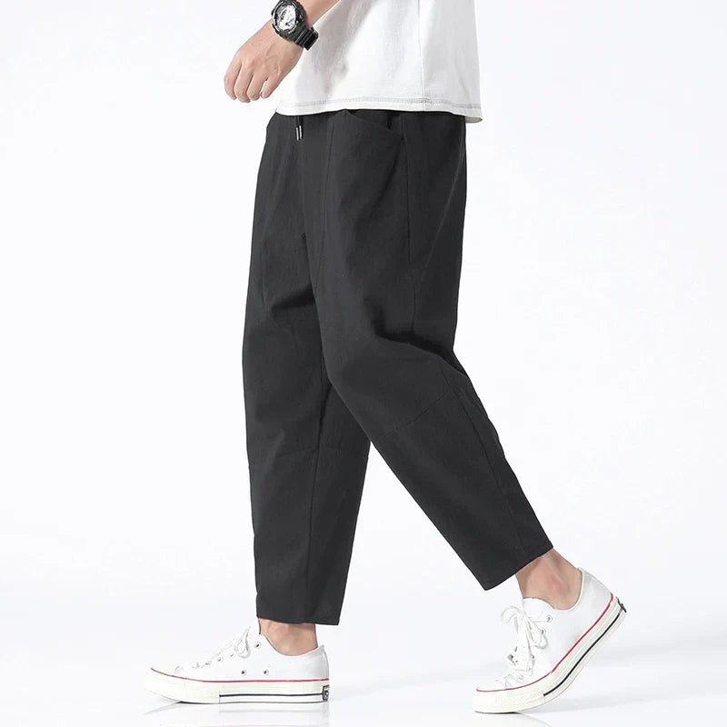 Kyoto | Women's Cropped Trousers with Drawstring