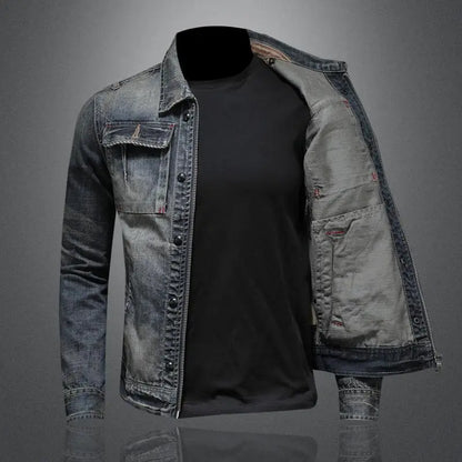 Manfred | Men's Vintage-Inspired Denim Jacket with Pockets