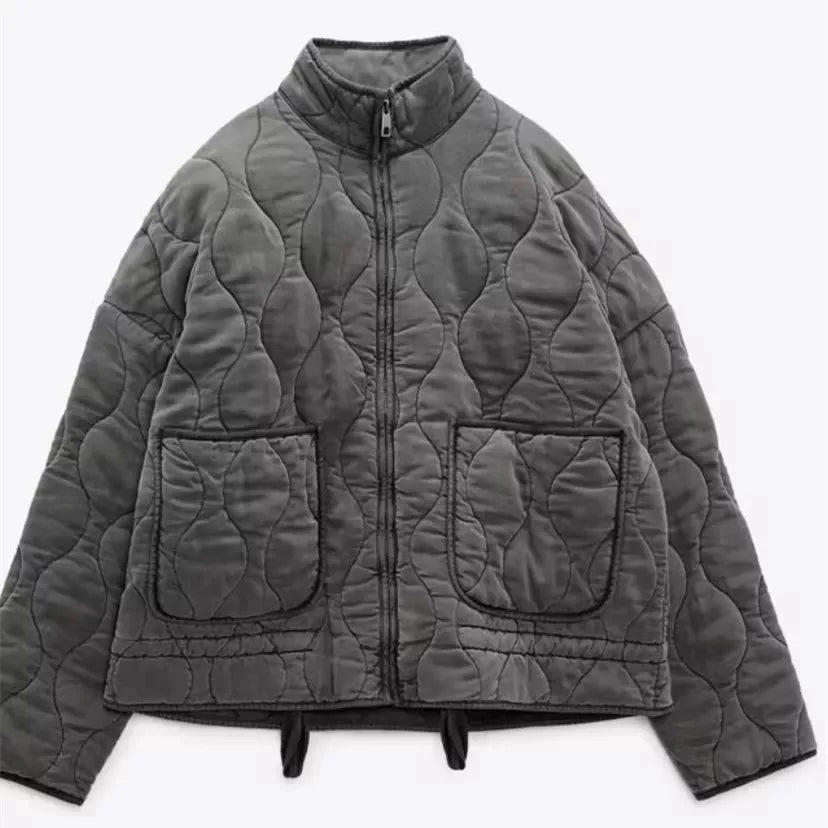 Zara | Women's Vintage Quilted Jacket with Pockets