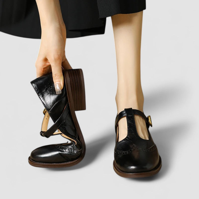 Olyssiah | Women's Cushioned Buckle Orthopedic Mary Jane Shoes
