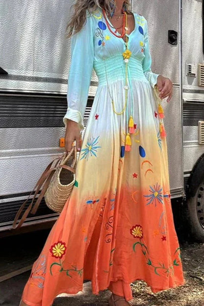 Demeter | Women's Relaxed Maxi Dress in Dusk Bloom