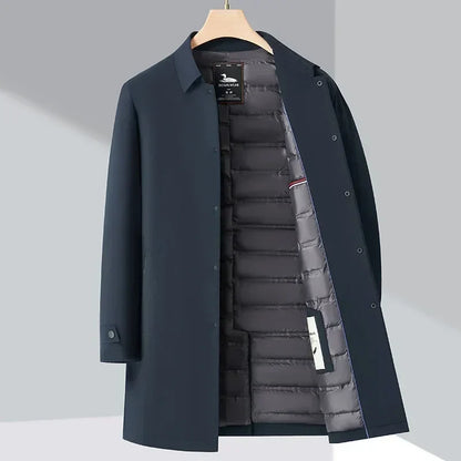 André | Men's Burke Down Trench Coat with 3/4 Sleeve