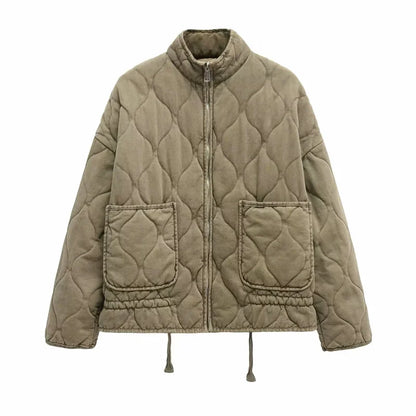 Zara | Women's Vintage Quilted Jacket with Pockets
